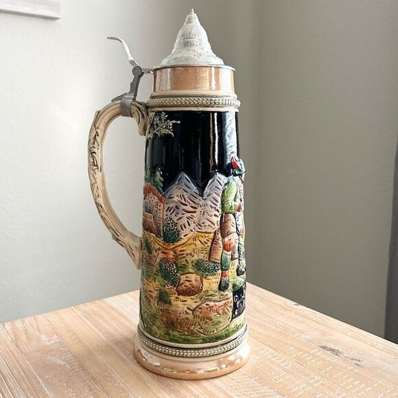 Vintage Large 2 Liter German Beer Stein Made in Western Germany by Egon Bay - Picture 2 of 8